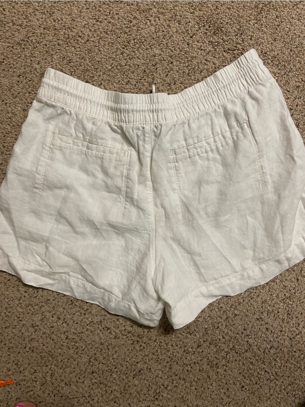 Athleta Retreat 100% Linen Shorts Women’s Sz L Mid Rise White Zipper Pockets - Picture 6 of 6